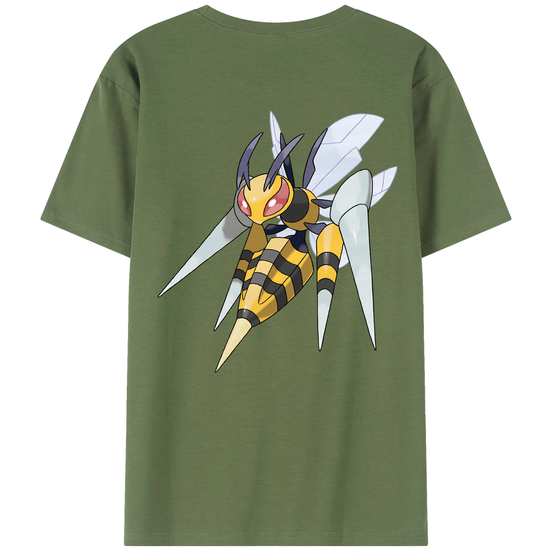 （画像用） ポケットモンスター Pokémon 綿100％ メンズ半袖Tシャツ（バックプリント） 通気性